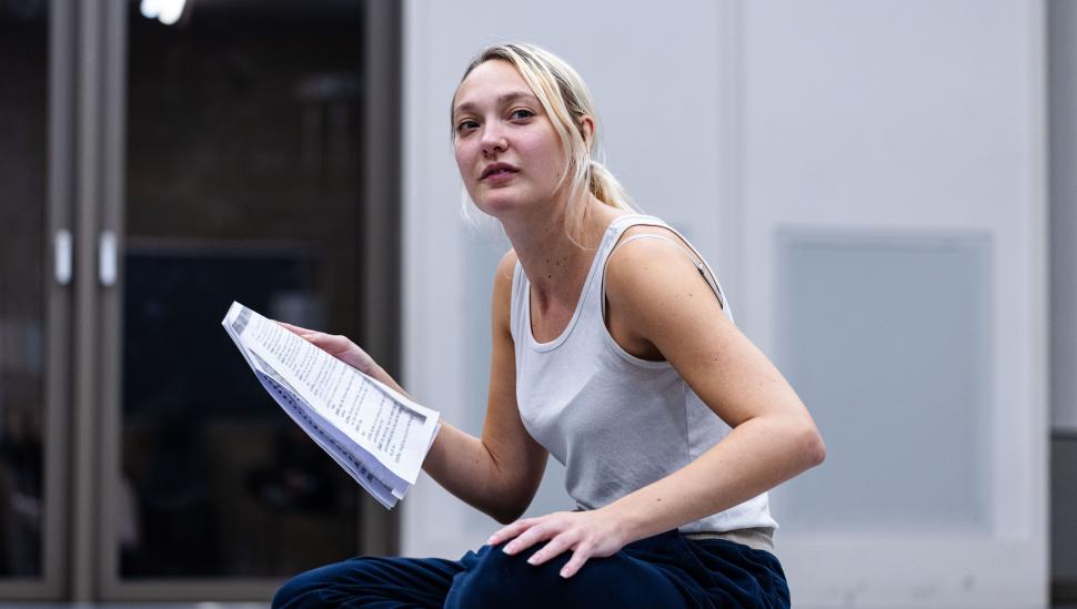 A LAMDA Actor Refresh participant holding a script